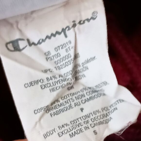 Champion Reverse Weave Joggers S All Over Print Spell Out Red Track Pants Pocket - Picture 14 of 16